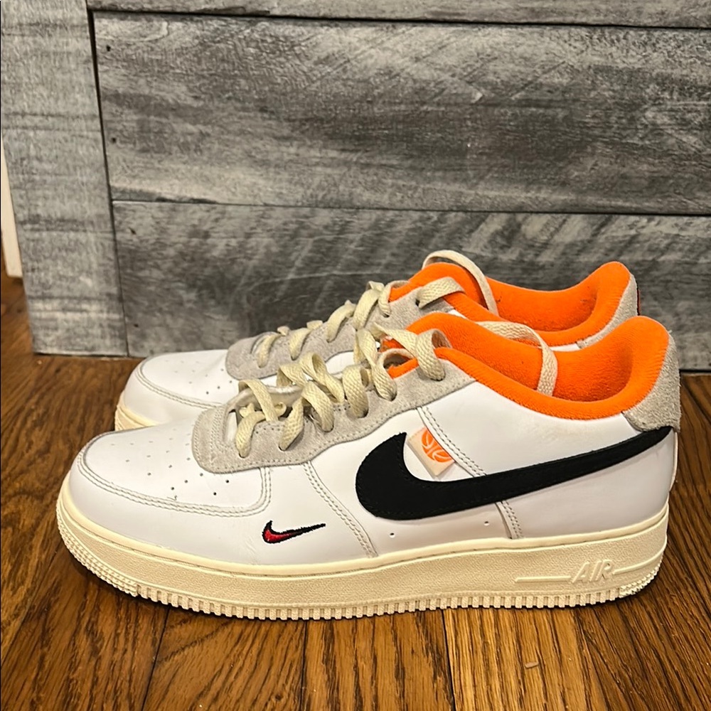 Nike Kids White and Orange Sneakers